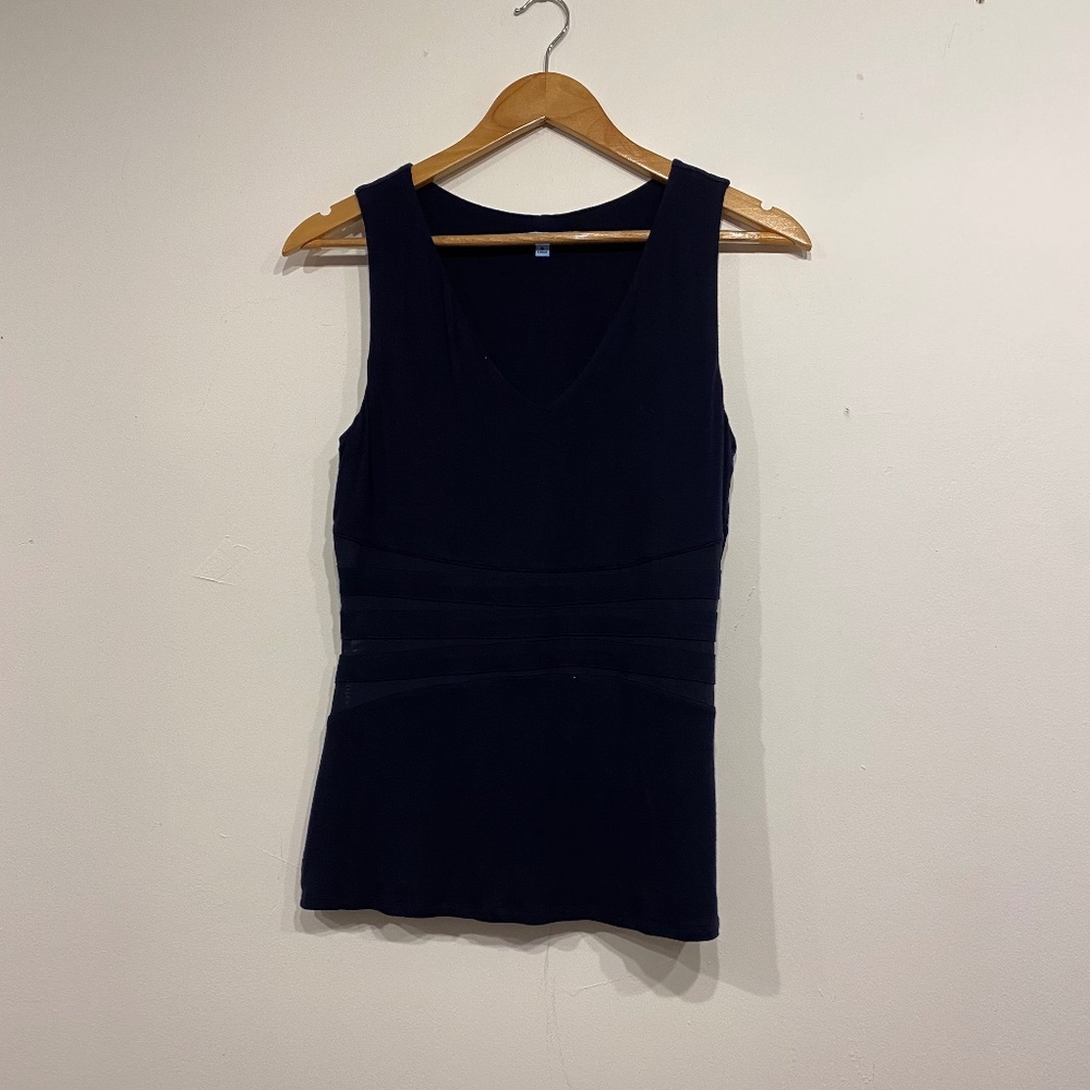 Antonio Melani Black V-Neck Sleeveless Top Small